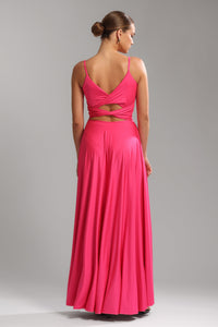 FR Hibiscus Long Dress