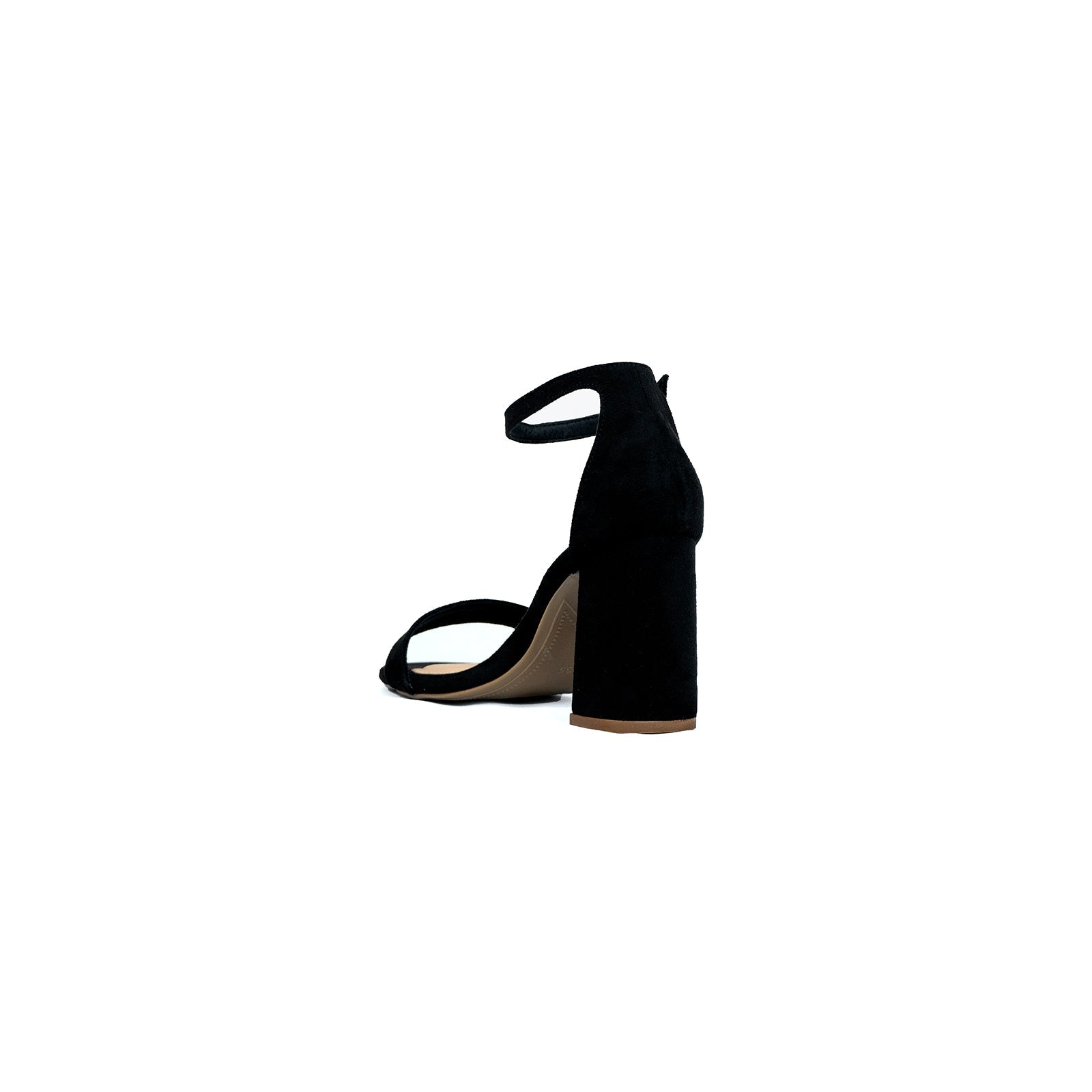 Danielle by Anama - Nude Block Heel Sandals with Ankle Strap