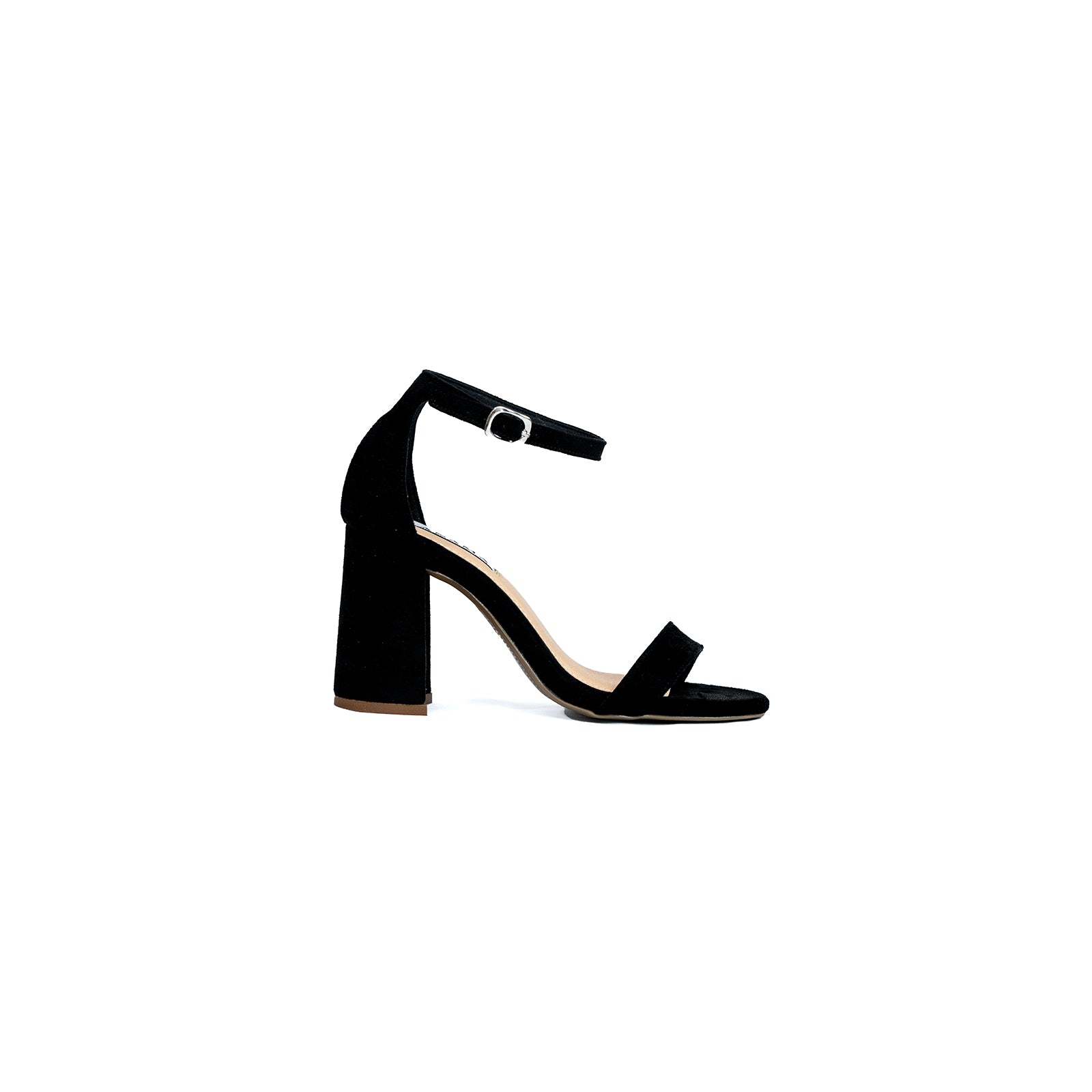 Danielle by Anama - Nude Block Heel Sandals with Ankle Strap