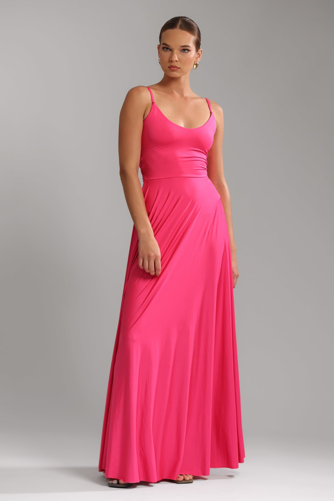 FR Hibiscus Long Dress